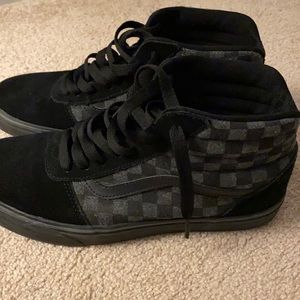 Vans high top checkered sneakers